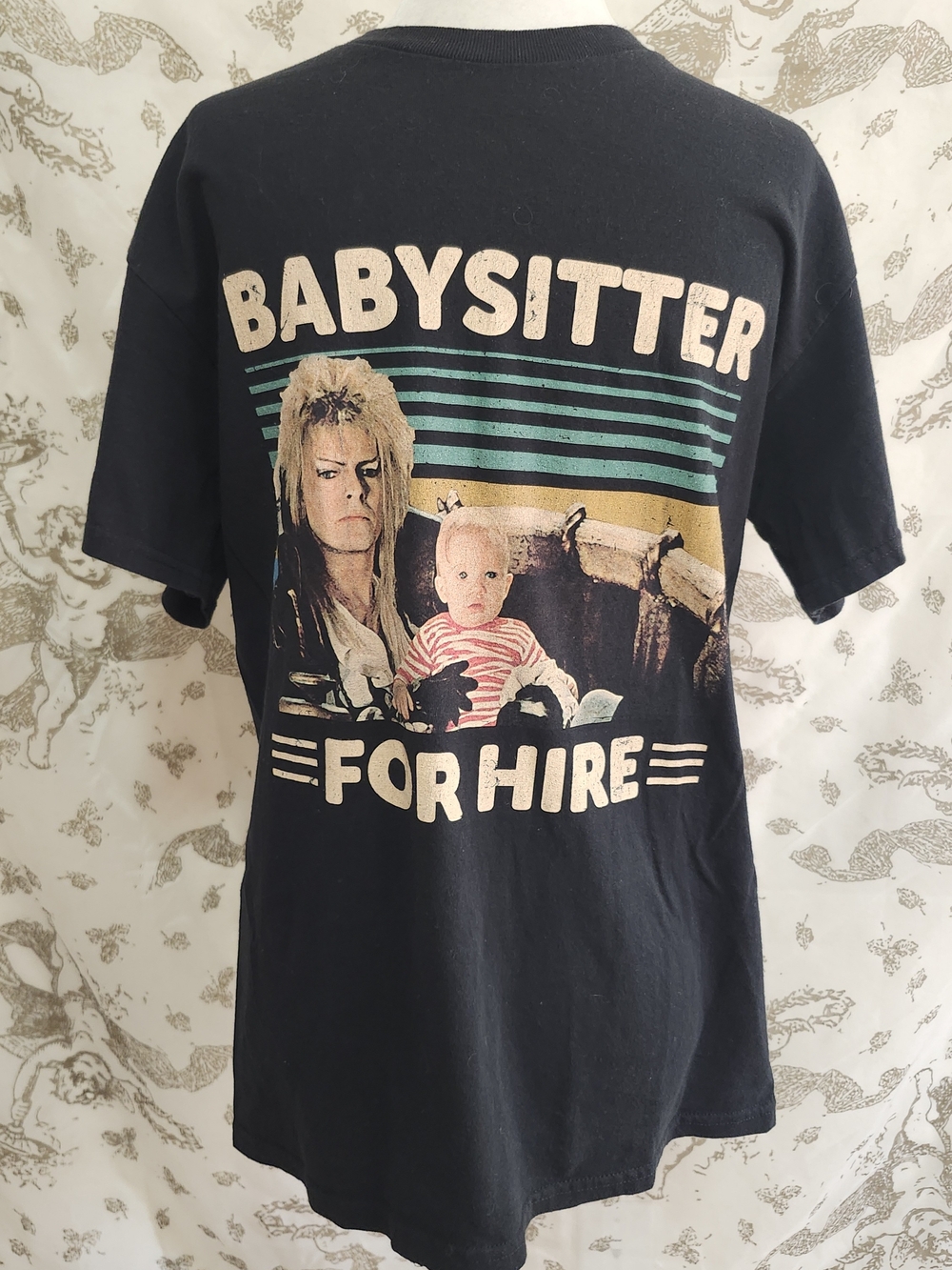 Babysitter For Hire Kids Graphic Tee - Black